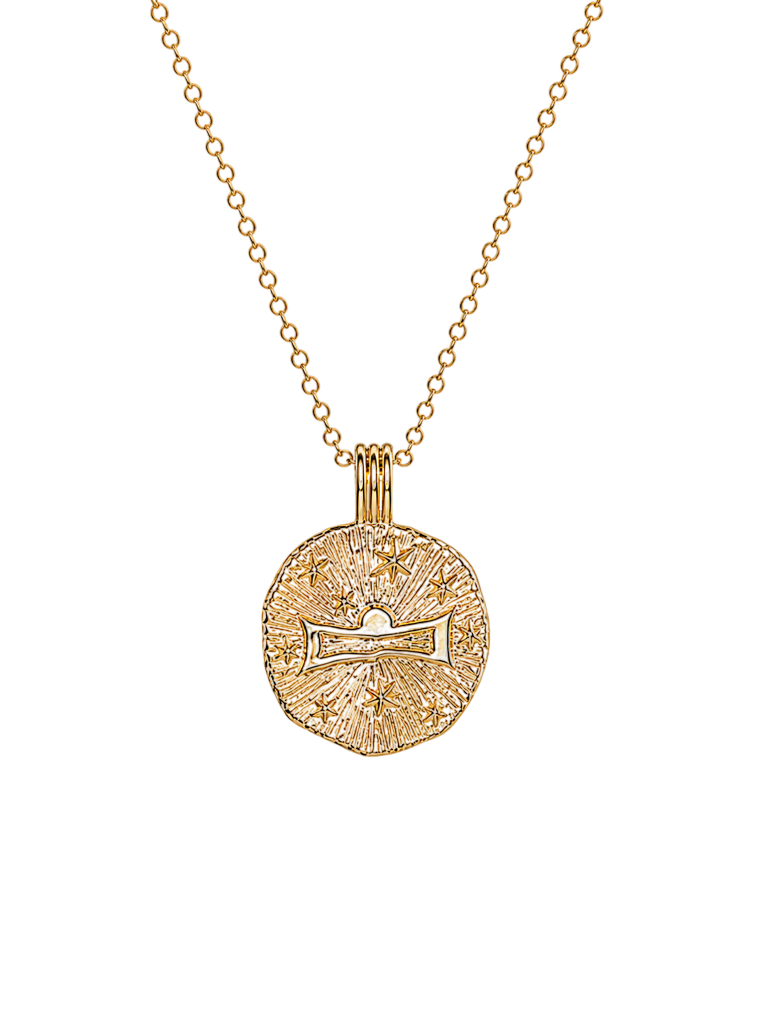 Sun in libra necklace - 22k gold vermeil